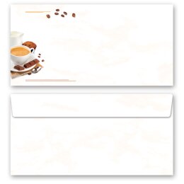 CAFÉ CON LECHE Briefpapier Sets Invitación CLASSIC Juego completo de 100 componentes, DIN A4 & DIN LANG Set., SOC-8345-100