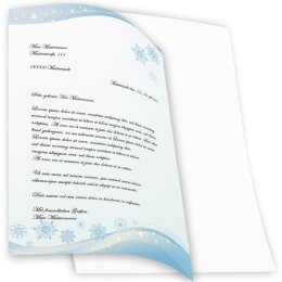 Motif Letter Paper! SNOWFLAKES 20 sheets DIN A4