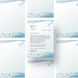 Motif Letter Paper! SNOWFLAKES 100 sheets DIN A4