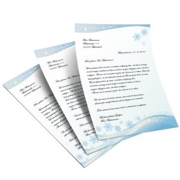 Motif Letter Paper! SNOWFLAKES 50 sheets DIN A5
