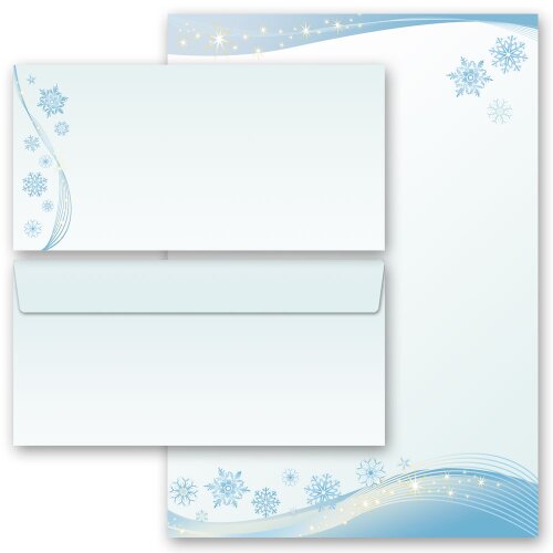 Briefpapier-Sets SCHNEEFLOCKEN