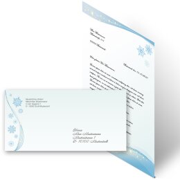 40-pc. Complete Motif Letter Paper-Set SNOWFLAKES