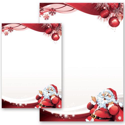 Lot de 10 lettres père Noël enveloppe porte lettre + stckers (Lettre A) :  : Fournitures de bureau
