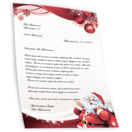 Papier à motif LETTRE AU PÈRE NOËL  Saint Nicholas