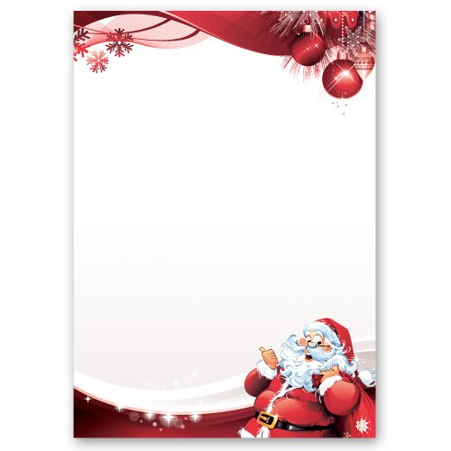 Briefpapier - Motiv BRIEF AN DEN WEIHNACHTSMANN | Weihnachten | Hochwertiges DIN A4 Briefpapier - 50 Blatt | 90 g/m² | einseitig bedruckt | Online bestellen!