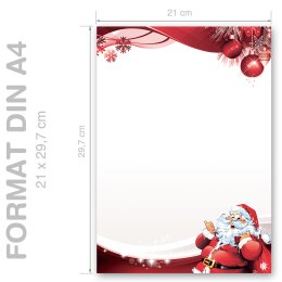 LETTER TO SANTA CLAUS Briefpapier St Nicholas CLASSIC 50 sheets, DIN A4 (210x297 mm), A4C-8347-50