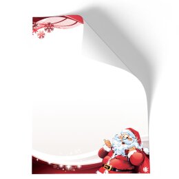 Briefpapier - Motiv BRIEF AN DEN WEIHNACHTSMANN | Weihnachten | Hochwertiges DIN A4 Briefpapier - 100 Blatt | 90 g/m² | einseitig bedruckt | Online bestellen!