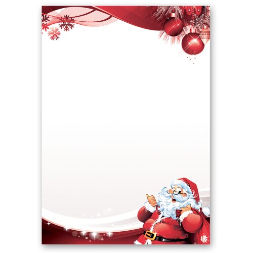 LETTER TO SANTA CLAUS Briefpapier Christmas paper CLASSIC 50 sheets, DIN A5 (148x210 mm), A5C-136-50