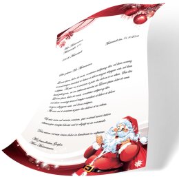 Papel de carta Navidad CARTA A PAPÁ NOEL - 50 Hojas formato DIN A5 - Paper-Media