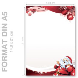 BRIEF AN DEN WEIHNACHTSMANN Briefpapier Weihnachtspapier CLASSIC 100 Blatt Briefpapier, DIN A5 (148x210 mm), A5C-136-100