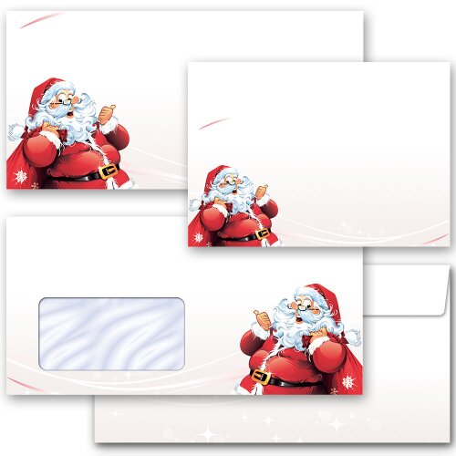 LETTER TO SANTA CLAUS Briefumschläge Christmas envelopes CLASSIC , DIN LONG & DIN C6, BUC-8347