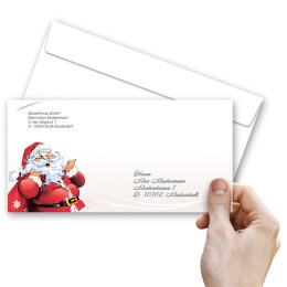 LETTRE AU PÈRE NOËL  Briefumschläge Motif de Noel, Enveloppes de Noël CLASSIC 10 enveloppes, 10 enveloppes (sans fenêtre), DIN LANG (220x110 mm), DLOF-8347-10