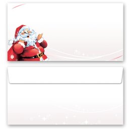 10 patterned envelopes LETTER TO SANTA CLAUS in standard DIN long format (windowless) Christmas, Christmas motif, Christmas envelopes, Paper-Media