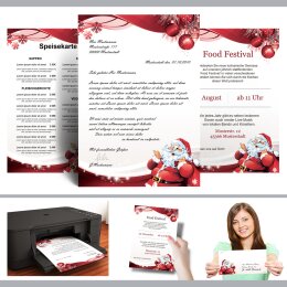 50 patterned envelopes LETTER TO SANTA CLAUS in standard DIN long format (with windows)