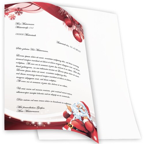 Carta Da Lettere Vintage Natale - Set Con Buste E Accessori Per Auguri