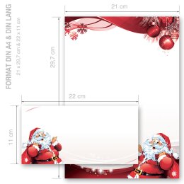 40-pc. Complete Motif Letter Paper-Set LETTER TO SANTA CLAUS