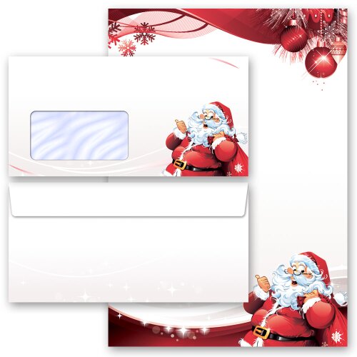 40-pc. Complete Motif Letter Paper-Set LETTER TO SANTA CLAUS Christmas, Christmas, Paper-Media