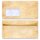 10 patterned envelopes PARCHMENT in standard DIN long format (with windows) Antique & History, Old Paper Old Style, Paper-Media