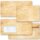 10 patterned envelopes PARCHMENT in standard DIN long format (with windows)