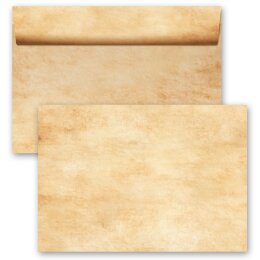 10 sobres estampados PERGAMINO - Formato: C6 (sin ventana) Antiguo & Historia, Viejo Papel Estilo Antiguo, Paper-Media