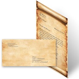 40-pc. Complete Motif Letter Paper-Set PARCHMENT