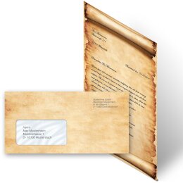 100-pc. Complete Motif Letter Paper-Set PARCHMENT