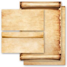 200-pc. Complete Motif Letter Paper-Set PARCHMENT Antique & History, Invitation, Paper-Media