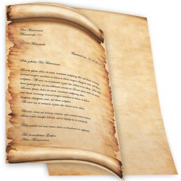 40-pc. Complete Motif Letter Paper-Set PARCHMENT