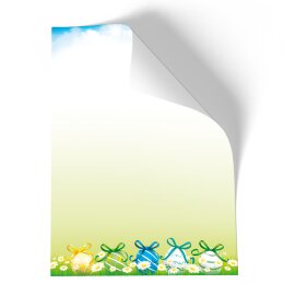 Briefpapier - Motiv OSTERGARTEN | Ostern | Hochwertiges DIN A5 Briefpapier - 50 Blatt | 90 g/m² | einseitig bedruckt | Online bestellen!