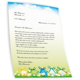 Papel de carta Pascua JARDÍN DE PASCUA  - 50 Hojas formato DIN A5 - Paper-Media