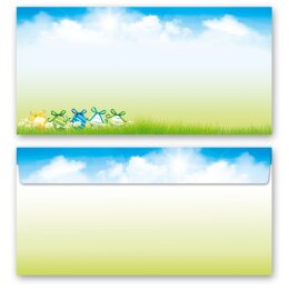 50 enveloppes à motifs au format DIN LONG - JARDIN DE PÂQUES (sans fenêtre) Pâques, Motif de Pâques, Paper-Media