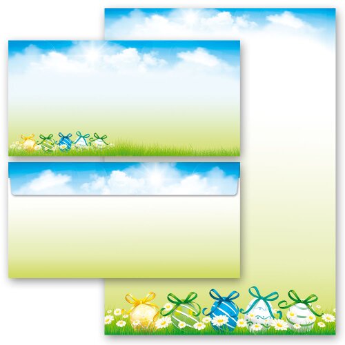 Papier à lettres et enveloppes Sets JARDIN DE PÂQUES Motif de Pâques Pâques, Motif de Pâques, Paper-Media