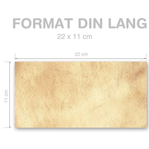 Briefumschläge ANTIK - 10 Stück DIN LANG (ohne Fenster)