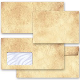 50 enveloppes à motifs au format DIN LONG - ANTIQUE (sans fenêtre)
