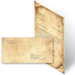 20-pc. Complete Motif Letter Paper-Set ANTIQUE