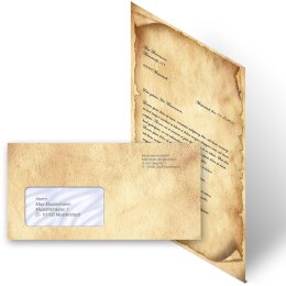 Briefpapier Set ANTIK - 100-tlg. DL (mit Fenster)