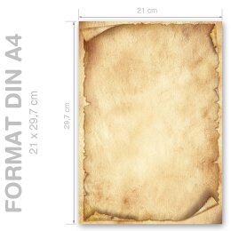 Briefpapier ANTIK - DIN A4 Format 20 Blatt