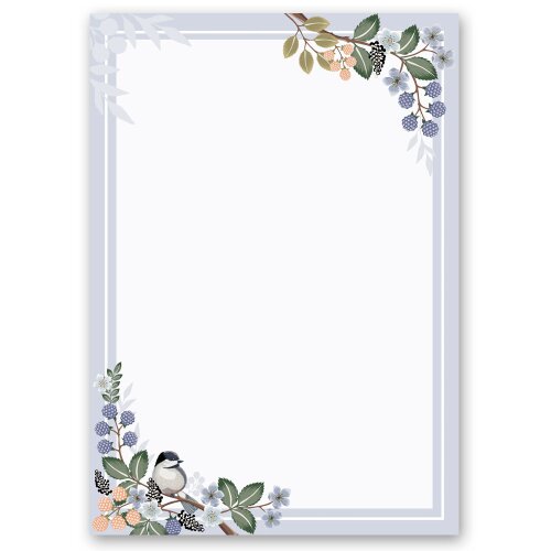 Motif Letter Paper! SPRING BRANCHES  20 sheets DIN A4 Animals, Seasons - Spring, Spring motif, Paper-Media