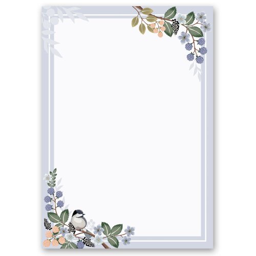 SPRING BRANCHES  Briefpapier Spring motif CLASSIC 50 sheets, DIN A4 (210x297 mm), A4C-8351-50