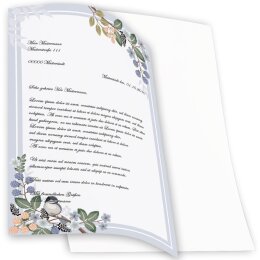 100 fogli di carta da lettera decorati RAMI DI PRIMAVERA DIN A4