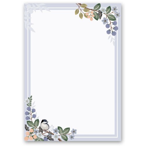 SPRING BRANCHES  Briefpapier Spring motif CLASSIC 100 sheets, DIN A5 (148x210 mm), A5C-140-100