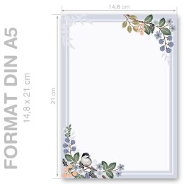 SPRING BRANCHES  Briefpapier Spring motif CLASSIC 100 sheets, DIN A5 (148x210 mm), A5C-140-100