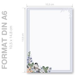 SPRING BRANCHES  Briefpapier Spring motif CLASSIC 100 sheets, DIN A6 (105x148 mm), A6C-665-100