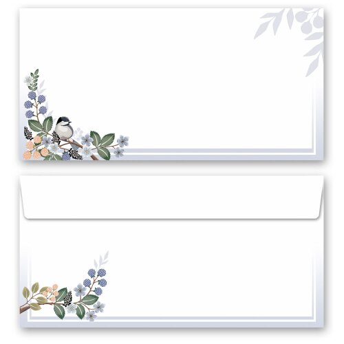 Motif envelopes Seasons - Spring, SPRING BRANCHES  10 envelopes (windowless) - DIN LONG (220x110 mm) | Self-adhesive | Order online! | Paper-Media