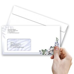 SPRING BRANCHES  Briefumschläge Spring motif CLASSIC 10 envelopes (with window), DIN LONG (220x110 mm), DLMF-8351-10