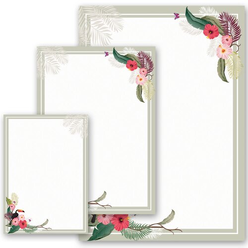 Carta da lettera decorati RAMI DI ESTATE