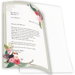 Motif Letter Paper! SUMMER BRANCHES 20 sheets DIN A4