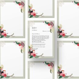 Motif Letter Paper! SUMMER BRANCHES 20 sheets DIN A4