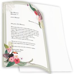 Motif Letter Paper! SUMMER BRANCHES 100 sheets DIN A4
