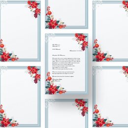 50 fogli di carta da lettera decorati RAMI DI AUTUNNO DIN A4